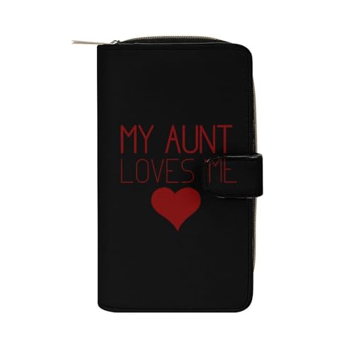 My Aunt Loves Me Long Wallet for Women Men Purses Coin Pouch Credit Card Holder Organizer