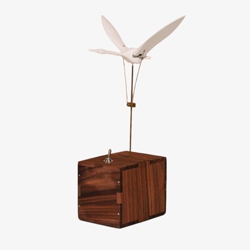 Caja de música Flying Swan de madera con modelo dinámico y adorno de mesa musical 3