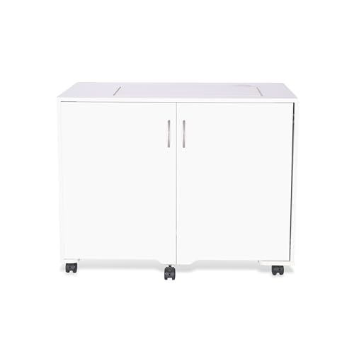 Arrow 2011 Mod Squad Modular Sewing, Cutting, Quilting, Crafting Cabinet, Portable with Wheels and Airlift, White Finish