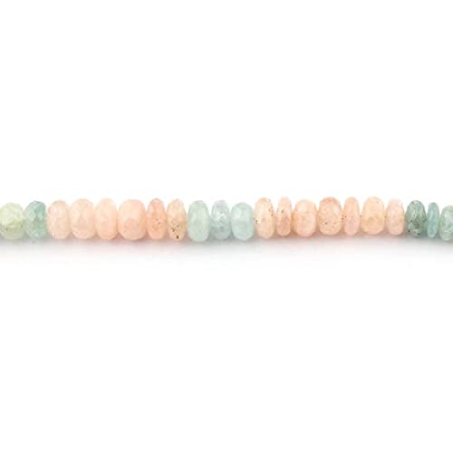 Morganite Faceted Rondelles 10mm 11mm Roundel Beads fil 7 Inches