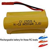 3.6V 500mAh Ni-Cd Rechargeable Battery Pack for 802 Remote Control Boats