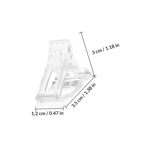 Clips para fijar uñas 40 piezas para manicura DIY miniatura 2