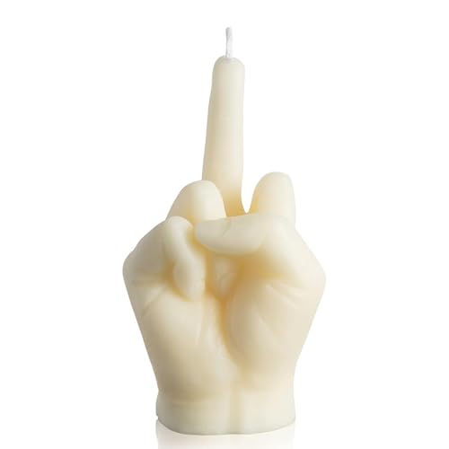 Middle Finger Candle, Scented Natural Soy Wax Candle, Hand Gesture Middle Finger Candles for Teen Room Decor, Desk Statues, Aromatherapy, Birthday Gifts, Home Decoration (White,Small)