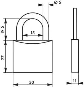 Miniatura 10 de THIRARD Candado de latón tipo 1  Cerradura de seguridad resistente a la intemperie con mecanismo de pasador reforzado  Llave igual para cobertizos,