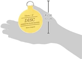 Disc 14226 75mm Adhesive Plate Hanger, Yellow