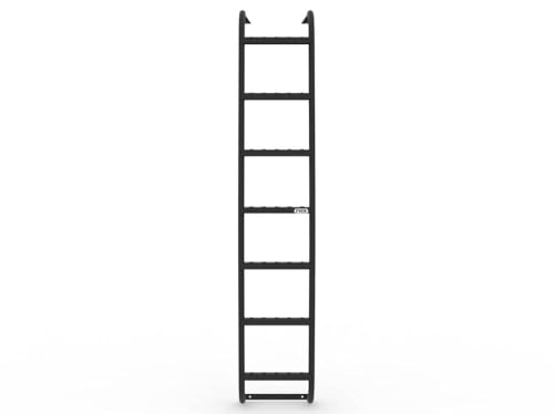 Image of FVC Side Ladder for 2007-2026 Mercedes Benz Low Roof Sprinter Vans | & Safely Access Your Roof, Seven Gripped Steps, Durable & Lightweight Aluminum Design, Powder Coated Finish