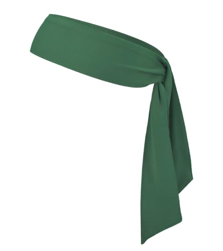 Sport Tie Headbands Tennis Head Tie for Men Women Sports Fans Ninja Soccer Basketball Teams Head Ties Halloween (Green)