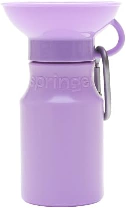 Springer Lilac Dog Travel 15oz Mini Water Bottle, As Seen on Shark Tank, Patented, Leak-Proof, Portable Water Bottle for Dogs, BPA-Free, Perfect for Walking, Hiking and Traveling