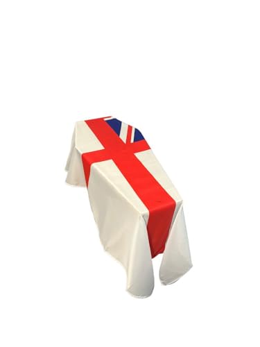 Bandera blanca con diseño de ataúd de tela lavable que no se decolora