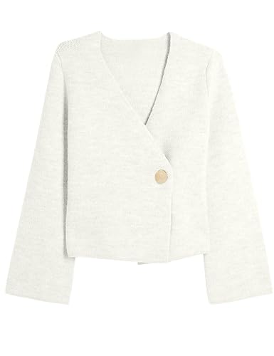 トップス andequal unique button cardigan white Womens Fall Sweaters Cardigan 2023 Open Front Oversized