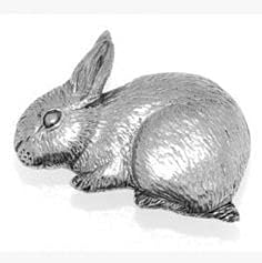 Gift Box Pewter Rabbit Pin Badge or Brooch Gift for Scarf, Tie, Hat, Coat or Bag