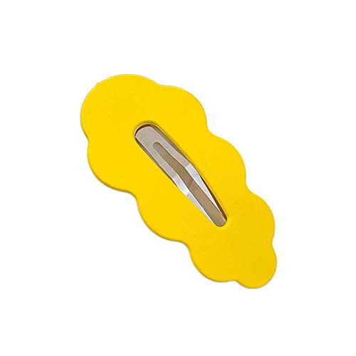 Wave Hair Clip,Sweet Lovely Female Barrettes Bangs Clip For Women Side Clip Gifts For Girl Cloud Hair Accessories(Yellow) #TOP13