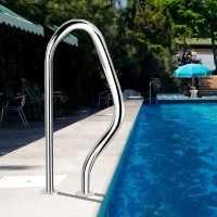 Rambarde de piscine enterrée anti-glissade barre d'appui inox 150 kg pour escalier
