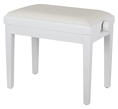 Classic Cantabile Banquette pour piano modèle A Blanc Mat - Les Beatles, Paul McCartney, John Lennon, RIngo Starr, George Harrison Classic Cantabile Banquette pour piano modèle A Blanc Mat