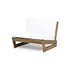 GDFStudio Outdoor Acacia Wood Club Chairs with Cushions Set of 2 and White