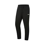 [リーニン] フィットネスシリーズ スポーツパンツ メンズ フラットカフス 快適 シンプル ランニング ブラック S