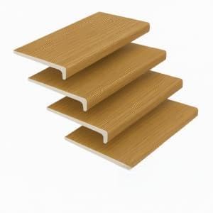 Windows4you Irish Oak uPVC Capping Board 250mm x 1.75m x 9mm – Extra-Wide Fascia Soffit Trim Timber-Style – 1, 2 or 4 Pack – Durable Weatherproof Roofline Cladding (4 Pack)