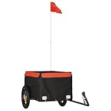 【Design pratico:】 questo carrello per bici con una capacità di carico massima di 45 kg è perfetto per trasportare merci pesanti come bagagli, piante, attrezzi o generi alimentari.