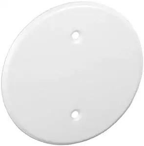 Garvin Industries White Ceiling Blank-Up Covers 5 Inch Diameter 1/4 Inch Edge Taper, 2 Count