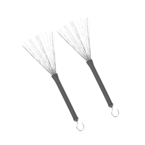 Milisten Stainless Steel Wire Drum Brush Set Retractable Brush for Jazz Drums for Beginners and Professionals