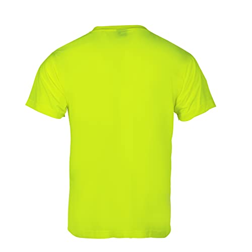 VENDACE Safety T Shirts High Visibility 3 Pack Hi Vis Short Sleeve Construction Work Shirts for Men(Yellow,L)