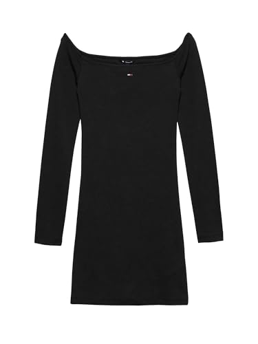 Robe Tommy Jeans femme DW0DW20870 robe midi en maille côtelée