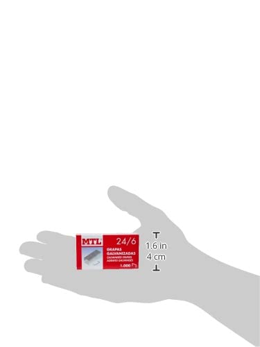 MTL 79180 Pack von 1000 Heftklammern 24/6 verzinkt
