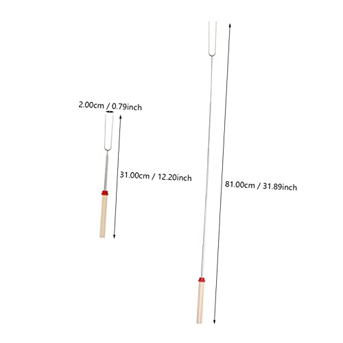 Parliky 8 Peças Garfo Para Churrasco Grelha De Madeira Espeto De Carne Vegetal Ferramenta Para Grelh