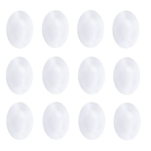 12 Pack Wooden Eggs, Easter Fake Eggs, DIY Craft Eggs for Party Favors, Easter Decorations (White)