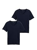 TOM TAILOR Herren T-Shirt mit V-Ausschnitt im Doppelpack, 10302 - Dark Blue, XXXL