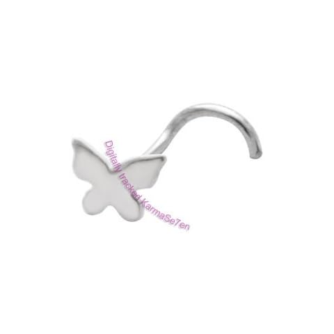 Silver Butterfly Nose Stud Cover