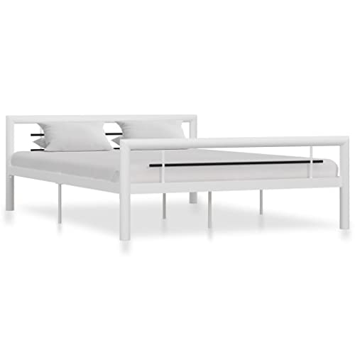 Woonisher Estructura de Cama con LED de Cuero Sintético Negro, Luces LED con Mando a Distancia, Tapizada y Fácil de Mantener, 120x200 cm