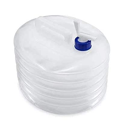 PRETOX Best Use Unbreakable Plastic Water Dispenser - Folding Water Bottle for Home Office Travel Kitchen with LID - Transparent (3 L)-image-31