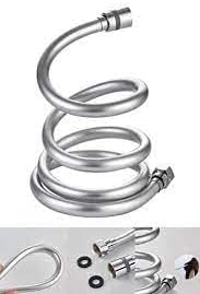 FEYZAYAPI Gri Paslanmaz Kopmaz Patlamaz Kaliteli PVC Du  Hortumu - Y ksek Kaliteli L x Du  Spirali - T m Du  Setleri/Du  Ba l klar  ile Uyumlu G1/2 - 150cm