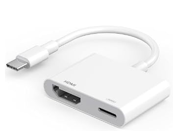 GVTCO USB-C a HDMI Multifunción dongle 4K 60Hz + PD 100W Fuente de alimentación 2 en 1 – Compatible con iPhone 16/15 Series, iPad Pro, Samsung Galaxy S25/S24/S23, tabletas y portátiles