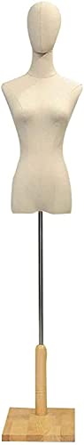 Tailors Dummy Female Mannequin Torso Body Dress Form with Head for Clothing Jewelry Display Professional Dummy Model Stand