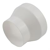 ABS-K-Adapter, 125 mm auf 110 mm, für HLK-Systeme (150 bis 110), Weiß