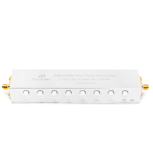 tojoin rf step attenuator step-adjustable attenuator push-button step attenuator sma attenuator 0-90db dc to 25ghz 50 ohm rf attenuator sma female attenuator 1pcs