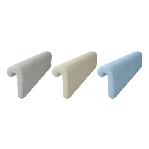 Image of Bed Hanging Headboard Pillow Modern Bedside Pillow Ergonomic Removable Cover Light Gray