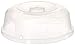 CURVER Couvre Assiette Micro-Ondes - Cloche Couvre-Plat - 27x27x8,9 cm - Transparent
