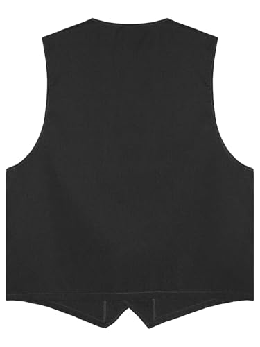 Unisex Kids Boys Girls Sleeveless Button Down Vest Waistcoat Side Pockets Volunteer Activity Uniform4