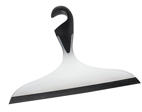 Image of WENKO 18752100 Bathroom Squeegee Loano Black - for Bath and Shower, Plastic, Black