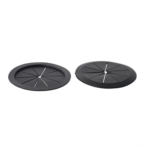 4 fundas para agujeros de alambre de escritorio, solución práctica y elegante para la gestión de cables en escritorios para uso doméstico u oficina (negro, 80 mm)