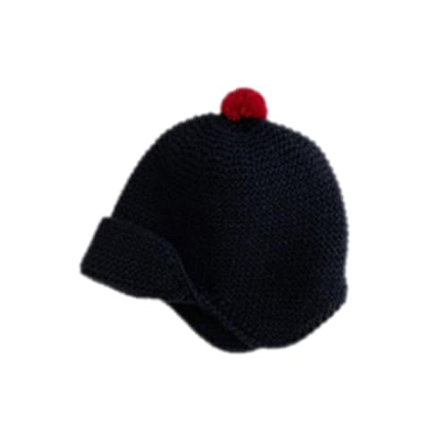 ffgguuiic Lovely Knit Bonnet Baby Hat with Earflaps for Winter Warmth, Soft Comfortable Infant Bonnet Caps Solid Color