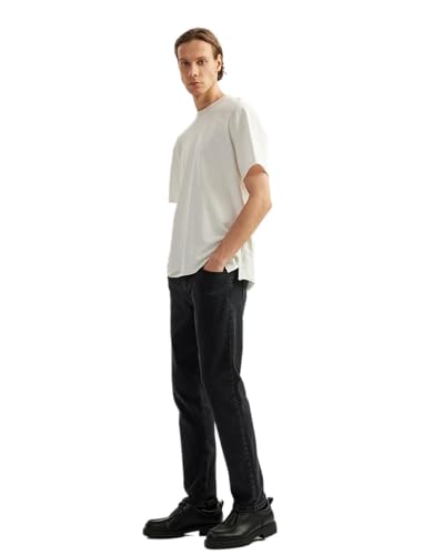 كوتون بنطلون جينز مارك بقصة مستقيمة للرجال بلون اسود (999) مقاس الخصر 31 / الطول 30