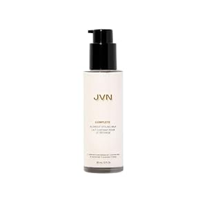 JVN Complete Blowout Styling Milk Heat Protector Cream, Anti-Humidity, Smooths Protects, 3 Fluid Ounces