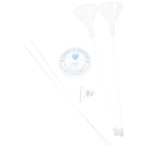 TEHAUX 1Set Bead Dispensing Funnel for Jewelry Making Beading Tools Kit with Funnel Crochet Hooks and Transparent Clip for Easy Crafting and Projects