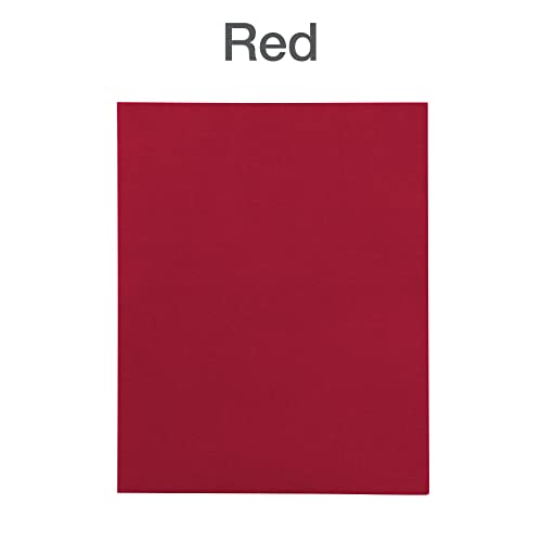 Dossiers à 2 poches Oxford en papier texturé rouge de haute qualité - 6