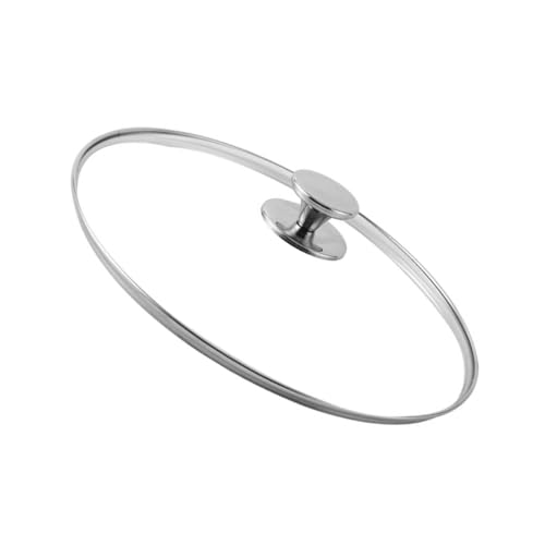 ROMISBABA Tapa de Olla Visible de Vidrio Templado con Ventilación para Cocina Cubierta Anti-salpicaduras Compatible con Ollas y Sartenes de Inoxidable