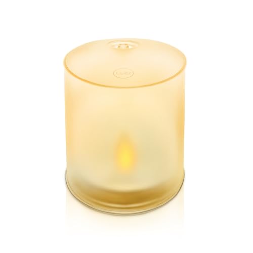 MPOWERD Luci Candle: Solar Inflatable Light, Get Peace of Mind that Traditional Candles Cannot Give, Glowing Amber Candle That Lasts Up to 18 Hours, No Batteries Needed, Waterproof